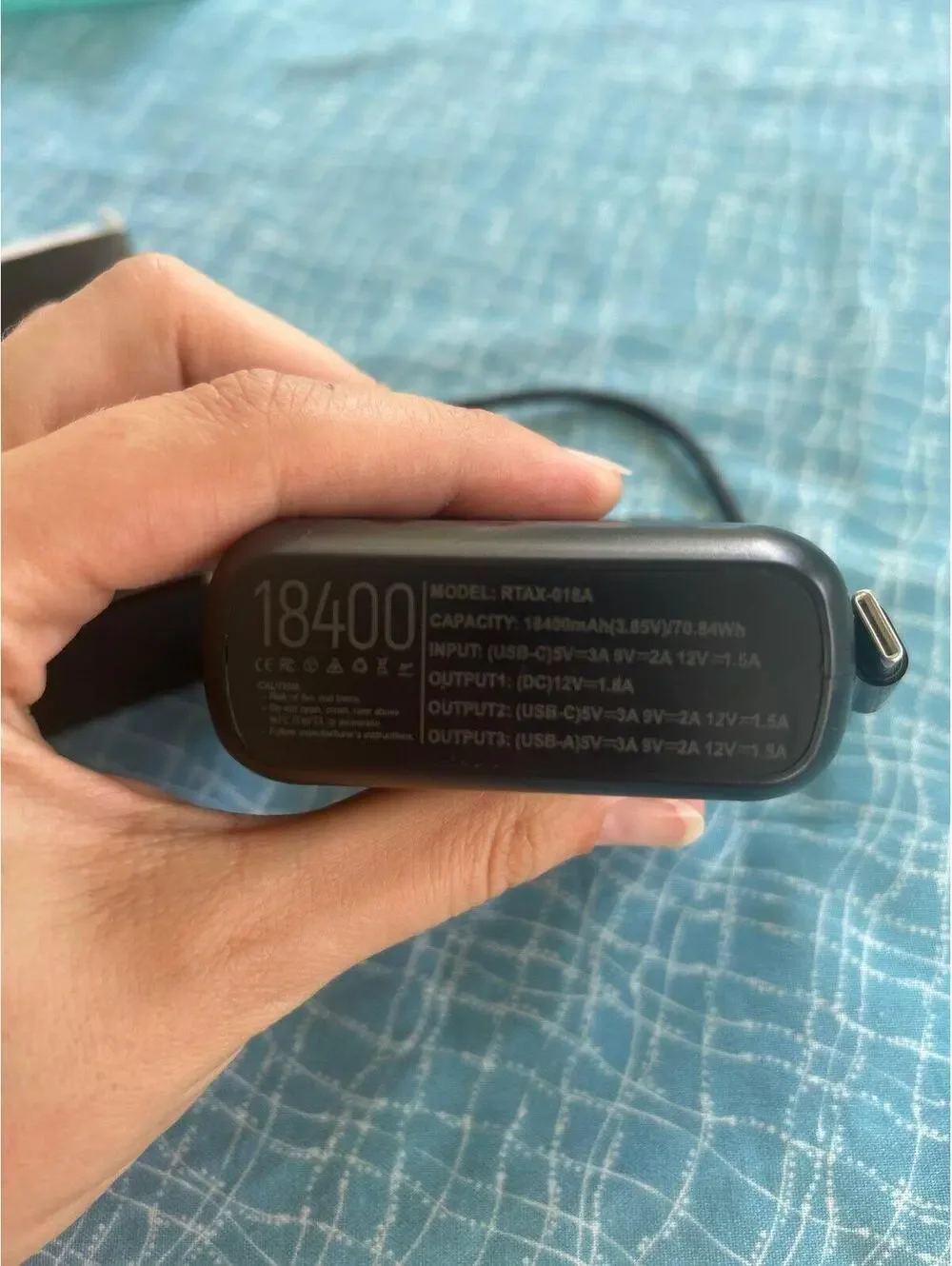 D124 power bank 18400 mah pocket version r tax-018a usb c